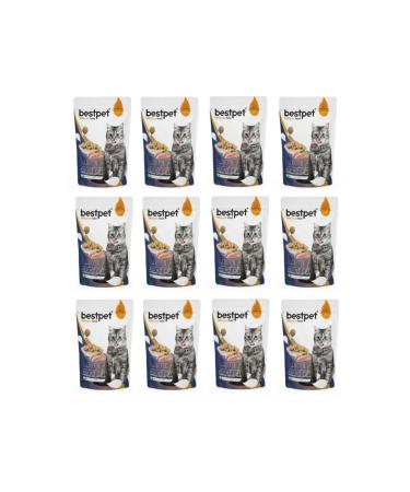 Bestpet Adult Jelly Pouch Chicken Cat Food 85 gr X 12 Pieces