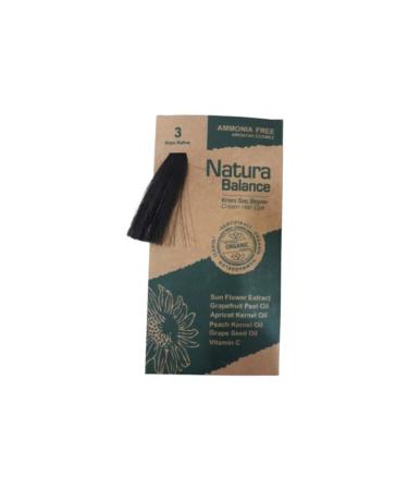 NATURABALANCE Hair Dye - Organic Certified No:3 Dark Brown 8699367127943
