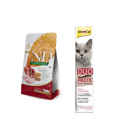 & D Nd Low Grain Sterilized Cat Food 1.5 Kg + Gimcat Duo Paste Anti-hairball Malt 50gr