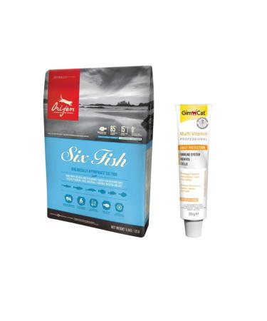 Orijen SIX FISH Adult and Kitten Cat Food 1.8 kg Gimcat Multi Vitamin Paste Cat Paste 20gr