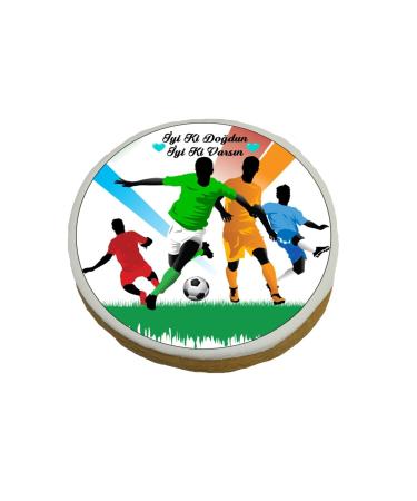 Pasta9 Picture Cookie Football Edible Gelatin Bag with Ribbon 15 Pieces