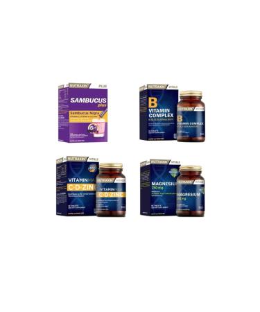 Nutraxin Sambucus Nigra 20 Effervescent +vitamin Max(c d zinc)+B Vitamin Complex +magnesium