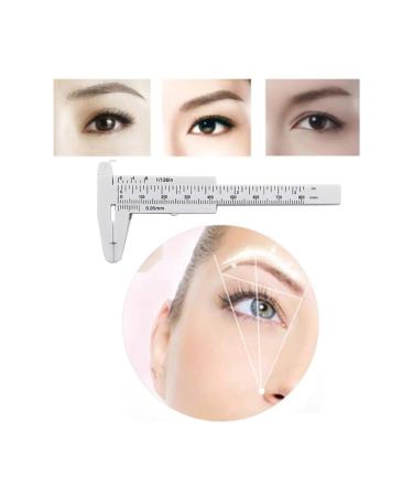Depolife Portable Calibrated 80mm Plastic Eyebrow Aesthetics Measurement Caliper Ruler Plastic Permanent Makeup Measuring Tool