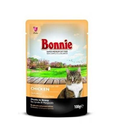 Bonnie Chicken Pouch Jelly Cat Canned Food 100 Gr X 6 Pieces