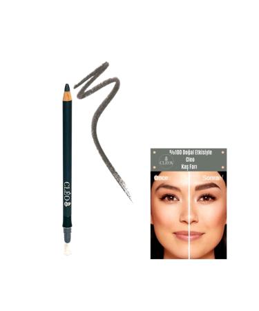 Cleo Cosmetics Brow Wizard Waterproof Natural Powder Eyebrow Pencil (Smokey -603 Light Black)