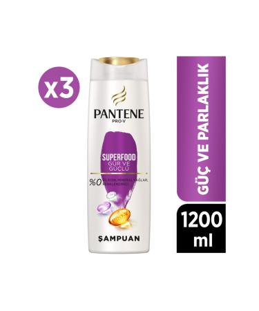 Pantene Superfood Thick and Strong Shampoo 400 Ml 3 Pieces - Buy Online on GoSupps.com