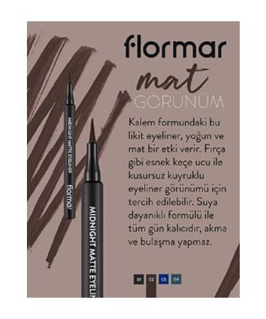 Flormar Intense Matte Liquid Eyeliner. | 1 Ml 003 Dark Blue - Buy Online on GoSupps.com