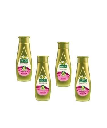 Komili 4 Pieces Cream Model Olive Oil Shampoo for Normal Hair 500 Ml