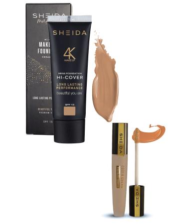 Sheida Cream Foundation(50)+Under Eye Concealer(55) Duo Set