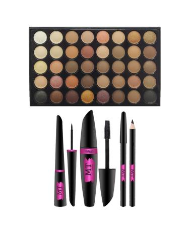 Makeuptime 40 Color Eyeshadow Palette and Mt Rimel Eyeliner Eye Pencil Set