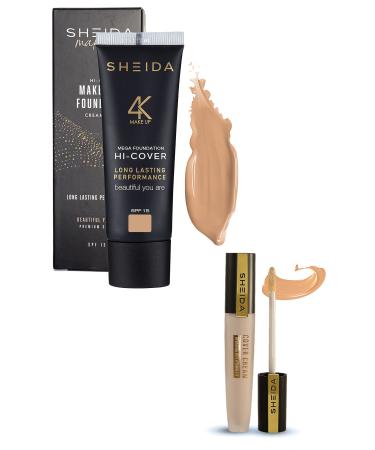 Sheida Cream Foundation(20)+Under Eye Concealer(51) Duo Set