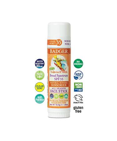 Badger Brand: Clear Zinc Kids Sun Cream Stick Spf35 (Easy to Apply) Category: Baby Sun Product - Buy Online on GoSupps.com