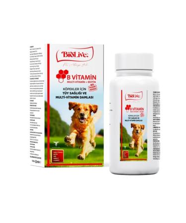 Biolive B Vitamin Multivitamin Biotin for Dogs Shedding Coat Health 100ml