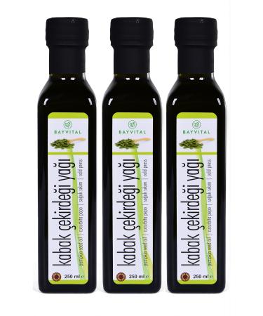 BAYV TAL 3 Pieces X 250 Ml Cold Pressed Pumpkin Seed Oil 750 Ml