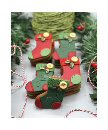 Burcin Birdane Patisserie Green Sock Cookies