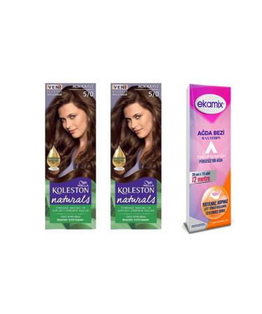 Wella Naturals Hair Dye 5-0 Light Brown 2 Pieces