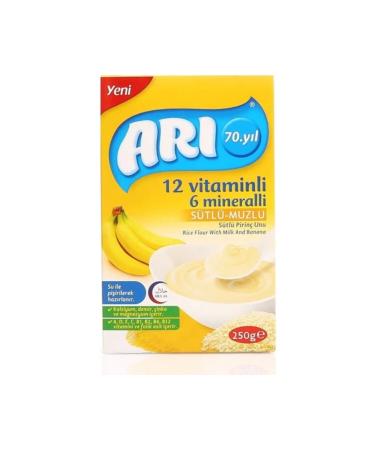 Rice Bee Food Milk-Banana 12 Vitamin 6 Mineral Flour 200 Gr X 6 Pieces