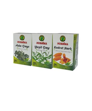 Nursima Sage Herbal Tea Set 3 Pieces X 20 Pieces