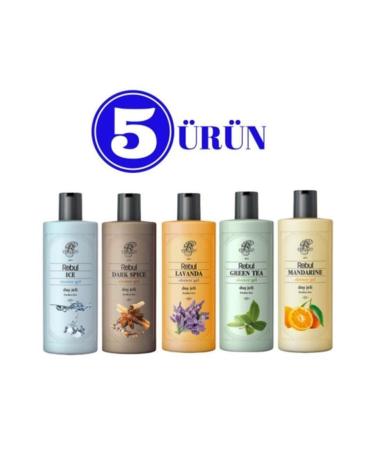 Rebul Shower Gel Set Dark - Green - Ice - Lavender - Mandarine 500 ml