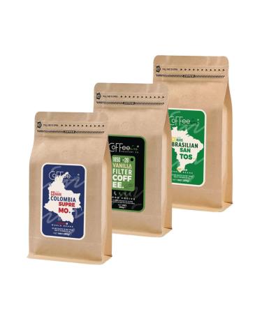 Coffeein Colombia Brasil and Vanilla Filter Coffee 3x250 gr