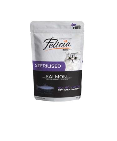 Felicia Pouch Salmon Sterilized Neutered Cat Cons. Food 85 gr X 12 Pieces