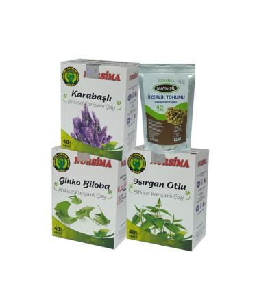 Nursima Ginkgo Biloba Herbal Tea Set 4 Pieces X 40 Pieces