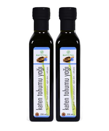 BAYV TAL 2 Pieces X 250 Ml Cold Pressed Linseed Oil 500 Ml