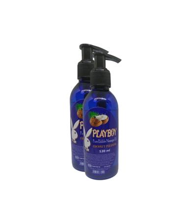 Playboy Pure Edible Massage Oil 120ml Coconut Flavored Massage Oil 2 Pieces