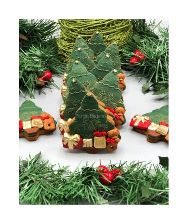 Burcin Birdane Patisserie Pine Tree Cookie Green