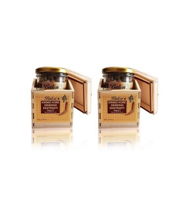 Balen 2 Boxes Wooden Box Ginseng Red Korean Ginsenk Ginsek 600 Mg X 120 Tablets