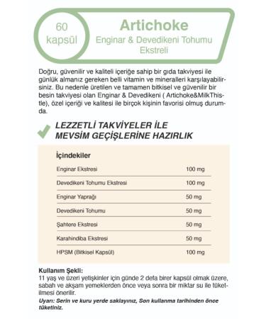 Mindivan Artichoke Extract and Thistle Seed Extract 60 Capsules - Buy Online on GoSupps.com