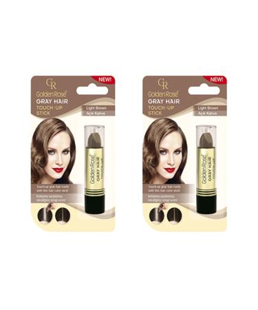 Golden Rose Hair White Covering Stick Light Brown 2 Pieces