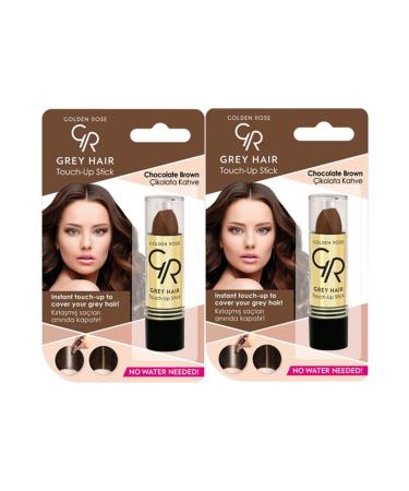 Golden Rose Grey Hair Chocolate Brown Hair Concealer 2 Pieces