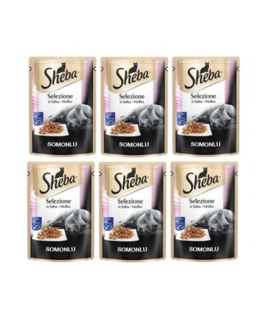 SHEBA Pouch Canned Cat Food Salmon 85 Gr 24 Pieces
