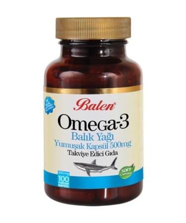 Balen Omega 3 Fish Oil 100 Softgels 650 mg Halal Certified