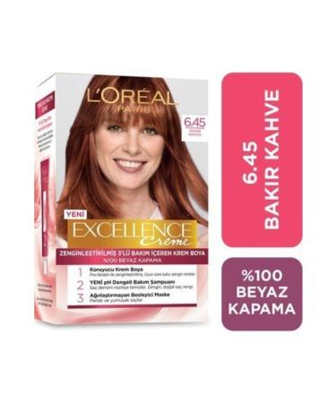LIVECO L'or al Excellence Creme Hair Dye 6.45 Copper Brown