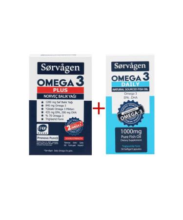 Sorvagen Omega 3 Plus Norwegian Fish Oil 1200 Mg Omega 3 Daily Pure Fish Oil 50 Capsules 1000 Mg