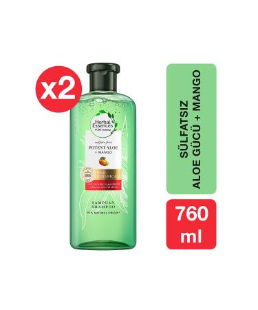 Herbal Essences Sulfate Free Shampoo Aloe Power Mango 380 ml X 2 Pcs - Buy Online on GoSupps.com