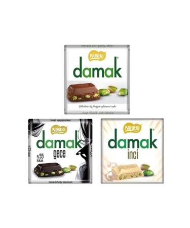 Nestle Damak Pistachio 60gr 6 Piece X 3 Piece Set (Damak Milky Damak Night Damak Pearl) - Buy Online on GoSupps.com
