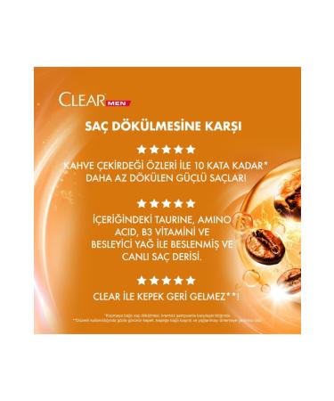 Clear Men Anti-Dandruff Effective Shampoo Against Hair Loss 485 ml 2 Li - Buy Online on GoSupps.com