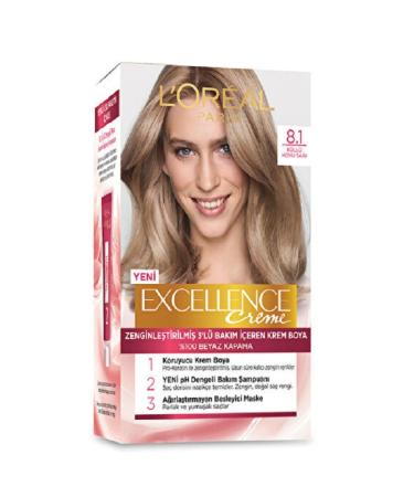 L'Oreal Paris Excellence Creme Hair Dye Dark Blonde Ash 8.1