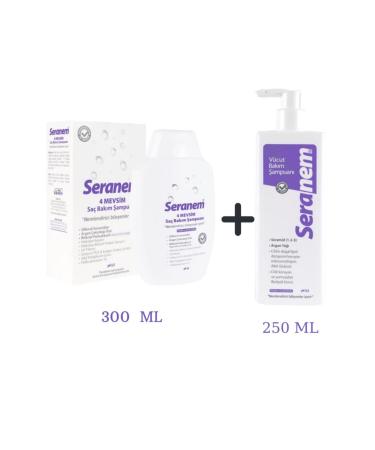Seranem Moisturizing 4 Seasons Hair Care Shampoo 300 Ml + Body Care Shampoo 250ml