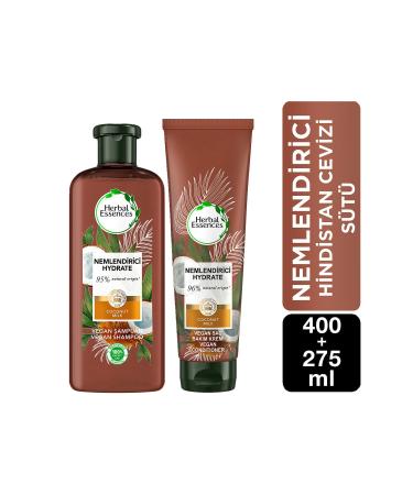 Herbal Essences Vegan Shampoo Moisturizing Coconut Milk 400 Ml + Hair Care Conditioner 275 Ml
