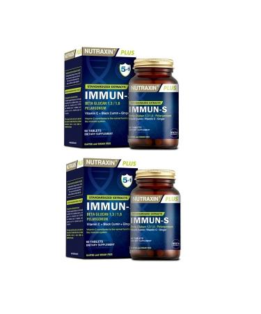 Nutraxin Immun-s - Vitamin C + Black Cumin + Ginger 60 Tablets X2 Pieces