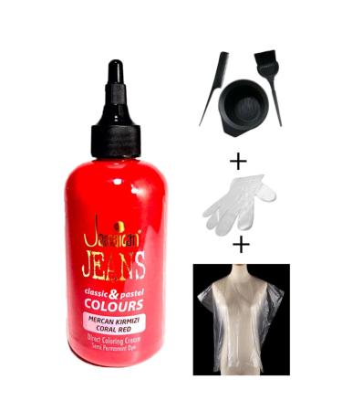 Jamaican Jean's Color Hair Dye Set Coral Red Dep1026