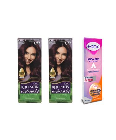 Wella Naturals Hair Dye 3-66 Red Chestnut 2 Pieces