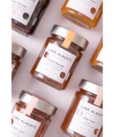  MREN ALA ATI DESSERT & GUM LIME Tropical Fruits Jam No Added Sugar (PINEAPPLE MANGO PEACH) - Buy Online on GoSupps.com