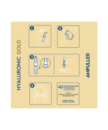 Bioten Hyaluronic Gold Anti-Aging Re-Plumping Ampoules 7x1.5ml - Buy Online on GoSupps.com