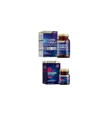 Nutraxin Keratin Formula for Hair and Nails 60 T.+ B12 60 Tablets 1000mg