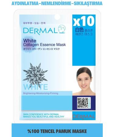 Dermal 10-Pack White Collagen Essence Disposable Skin Care Masks
